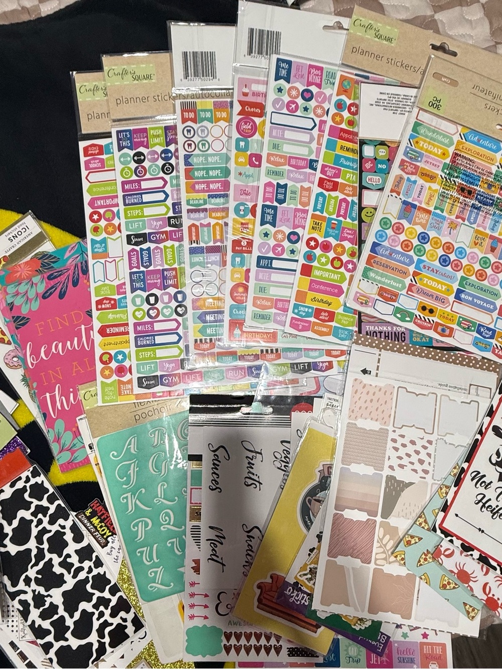 Assorted Planner Sticker Sheets - Bright Multi-Color Pack